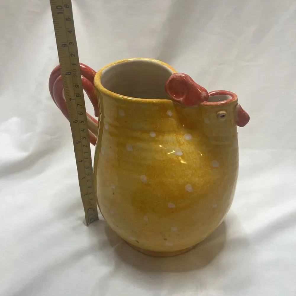 CERAMICHE LE FAVOLOSE‎ Rooster Pitcher Pottery Ceramic Art  8